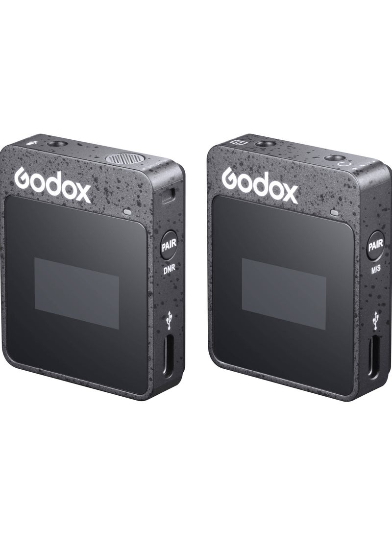 Godox Godox MoveLink II M1 Compact Wireless Microphone System for Cameras & Smartphones with 3.5mm (2.4 GHz, Black)  - Image 1