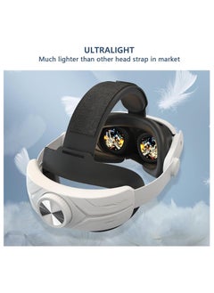 KASTWAVE Head Strap for Meta Quest 3, Super Soft and Skin Friendly PU Surface, Elite Strap Replacement, Adjustable Enhanced Support and Lightweight Design VR Accessories for Meta Quest 3  - Image 4