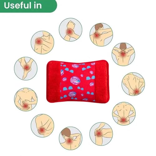 Adbeni Imported Velvet Hot Water Bag | Heating Gel Bag for Pain Relief | Electric Heating Pad for Shoulder, Back & Period Cramps, Reusable Heat Pouch, Hot Therapy for Men & Women | Random Color 1Pc - Image 2