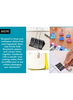 BRUSTRO Assorted Clip Box | Includes 120 Paper Clips-28mm & 56 Binder Clips (25mm- 6 pcs| 19mm- 15 pcs| 15mm- 35pcs) | Home, Office, Stationery use, Ideal for Kids and Adults, Reusable, Flexible - pzsku/Z15EE014AFCF591E71404Z/45/_/1740481495/bb4fccd3-af84-4660-9b0d-fbda7f8c64b1