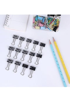 BRUSTRO Assorted Clip Box | Includes 120 Paper Clips-28mm & 56 Binder Clips (25mm- 6 pcs| 19mm- 15 pcs| 15mm- 35pcs) | Home, Office, Stationery use, Ideal for Kids and Adults, Reusable, Flexible - pzsku/Z15EE014AFCF591E71404Z/45/_/1740481524/cfe97782-8482-4351-bf35-4866755989f1