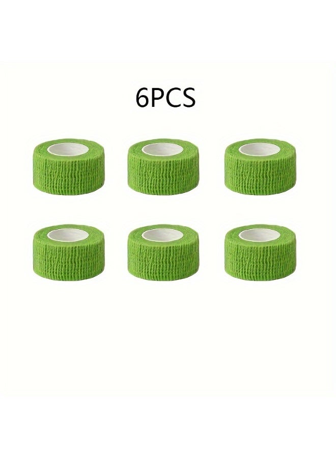 زيفانا عبوة من 6 ضمادات مرنة لاصقة غير منسوجة - للإصابات الرياضية، ودعم المفاصل، وتثبيت الكسور، وتضميد الجروح، لون أخضر - Image 2