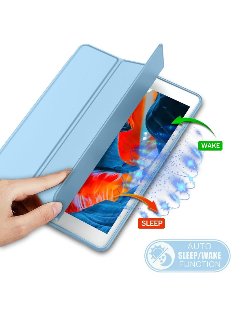 UMIXPRO iPad 10.2 Inch Case for 9th 8th 7th Generation with Pencil Holder, Auto Wake/Sleep Cover, Light Blue - Image 4