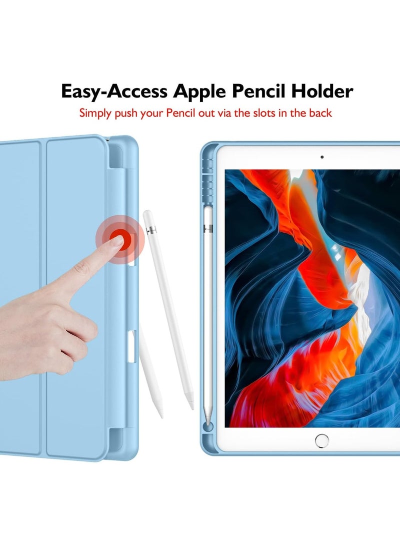 UMIXPRO iPad 10.2 Inch Case for 9th 8th 7th Generation with Pencil Holder, Auto Wake/Sleep Cover, Light Blue - Image 5