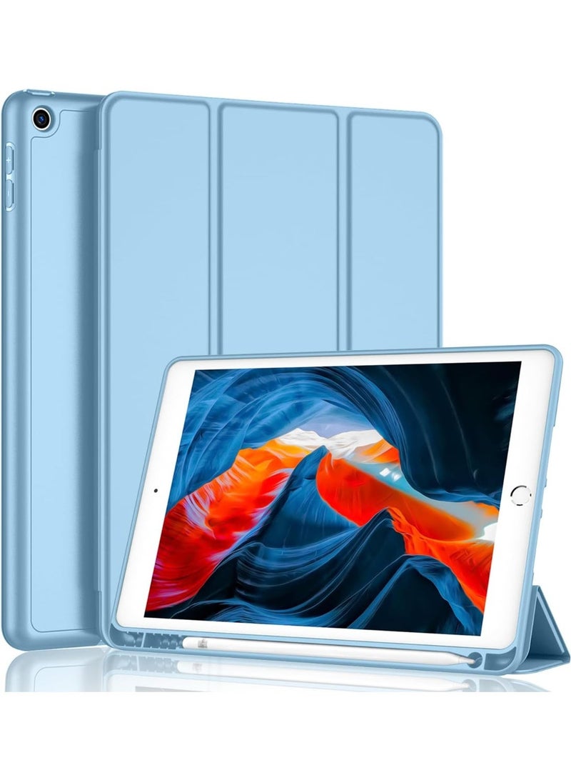 UMIXPRO iPad 10.2 Inch Case for 9th 8th 7th Generation with Pencil Holder, Auto Wake/Sleep Cover, Light Blue - Image 1