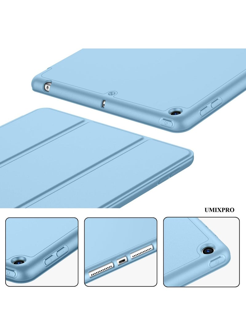 UMIXPRO iPad 10.2 Inch Case for 9th 8th 7th Generation with Pencil Holder, Auto Wake/Sleep Cover, Light Blue - Image 3