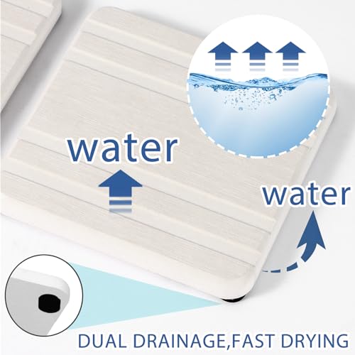 Lyxel 3PCS Water Absorbing Stone Tray, DryingNeat Diatomite Stone Sink Tray, Instant Dry Sink Coasters, Kitchen Sponge Hand Soap Holder, Bathroom Sink Vanity Trays,8 * 4inch and 4 * 4inch - Image 2