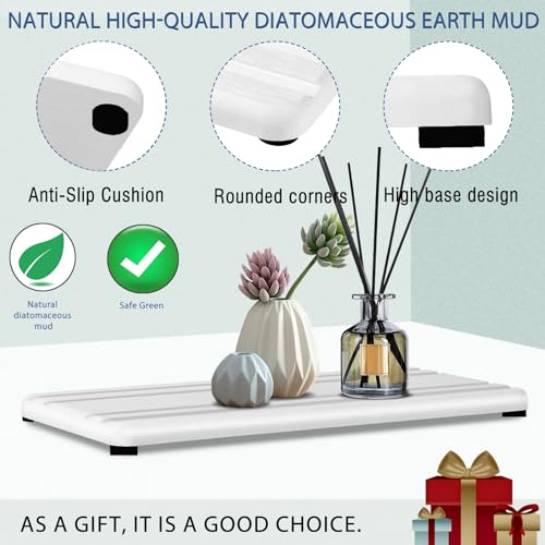 Lyxel 3PCS Water Absorbing Stone Tray, DryingNeat Diatomite Stone Sink Tray, Instant Dry Sink Coasters, Kitchen Sponge Hand Soap Holder, Bathroom Sink Vanity Trays,8 * 4inch and 4 * 4inch - Image 5