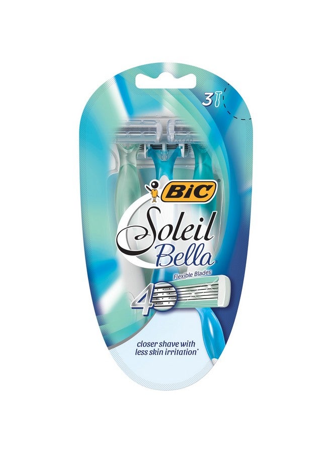 بيك ماكينة حلاقة سولاي بيلا 4 شفرات للاستعمال مرة واحدة للنساء، 3 قطع - Image 1