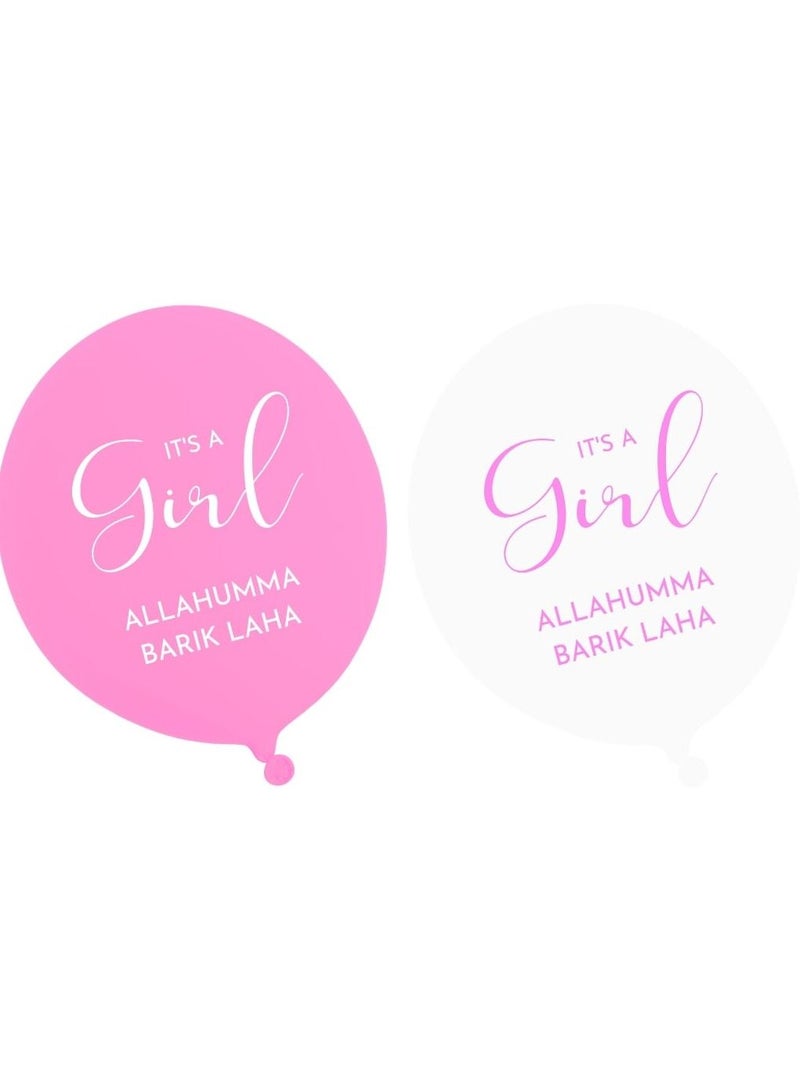 Peacock Supplies Baby Girl Party Balloons Pack of 10 - Pink Balloons for Baby Showers and Birthday Celebrations - Image 1