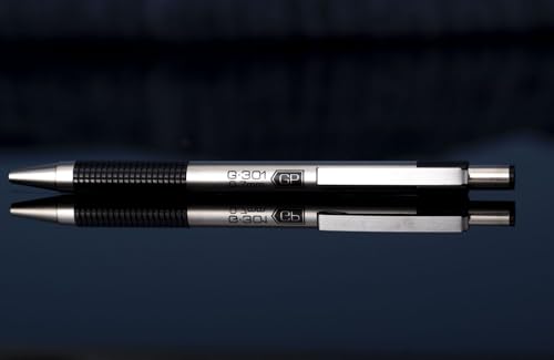 Zebra Pen G-301 Gel Pens 1-Pack, Black Ink, 0.7mm Medium Point, Stainless Steel Barrel, Comfortable Textured Grip, Secure Metal Clip, Short Length for Easy Pocket Storage (41311) - Image 4