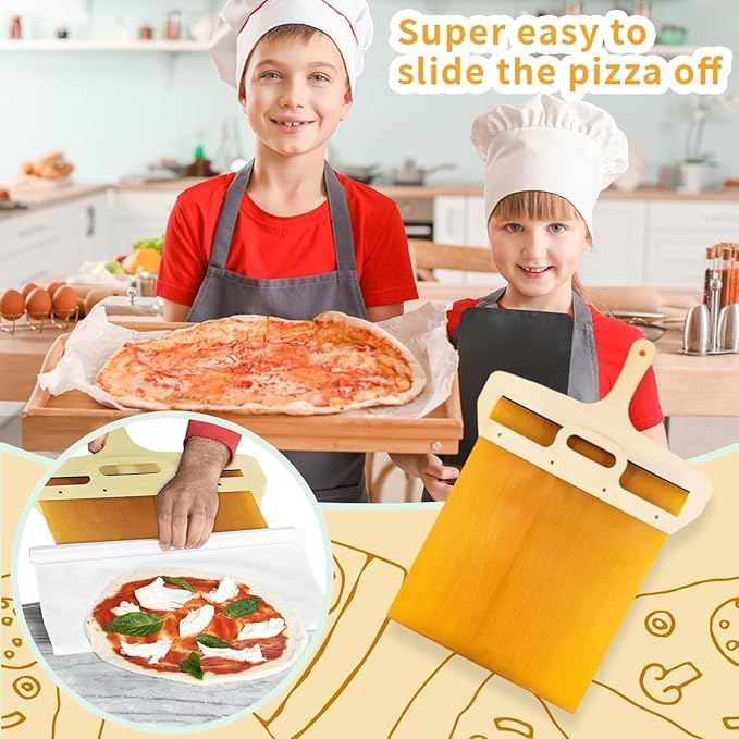 Deoxys Sliding Pizza Peel Large Pizza Shovel Sliding Pizza Oven Spatula with Hang Hole NonStick The Pizza Peel Transfers Pizza Perfect for Home Pizza Made - Image 5