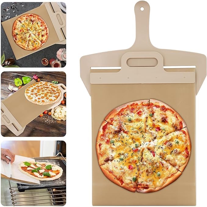 Deoxys Sliding Pizza Peel Large Pizza Shovel Sliding Pizza Oven Spatula with Hang Hole NonStick The Pizza Peel Transfers Pizza Perfect for Home Pizza Made - Image 1