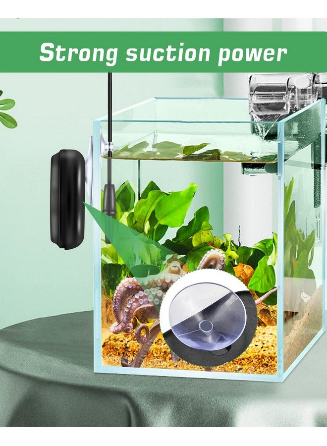 زاكرو مجموعة من 2 مقياس حرارة رقمي لحوض السمك من ZACRO، مقياس حرارة لحوض السمك، مقياس حرارة للمياه مع شاشة LCD كبيرة، مقياس حرارة للزواحف لحوض السمك والتراريوم المائي - Image 4