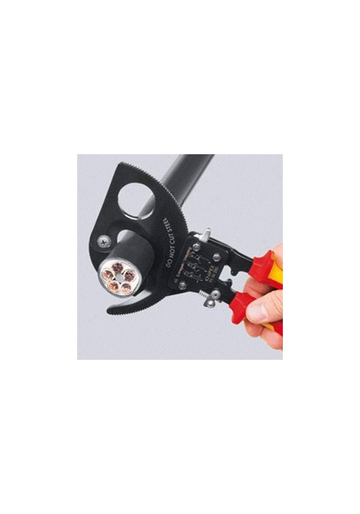 KNIPEX VDE Ratchet Cable Cutter 95 36 280 with Multi-Component Handle - 280mm - Image 2