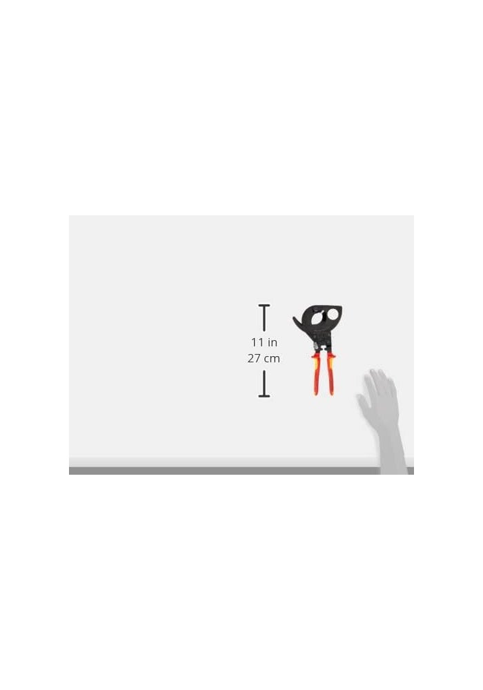 KNIPEX VDE Ratchet Cable Cutter 95 36 280 with Multi-Component Handle - 280mm - Image 3