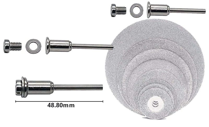 DIY Crafts 2 Sets 35mm 1 Pc Diamond Discs1 Mandrel 1 Pc Diamonte Cutting Discs Drill Bit Shank For Rotary Tool Blade 1 Mandrel Disc Saw Carv 2 Sets 35mm 1 Pc Diamond Discs1 Mandrel - Image 3