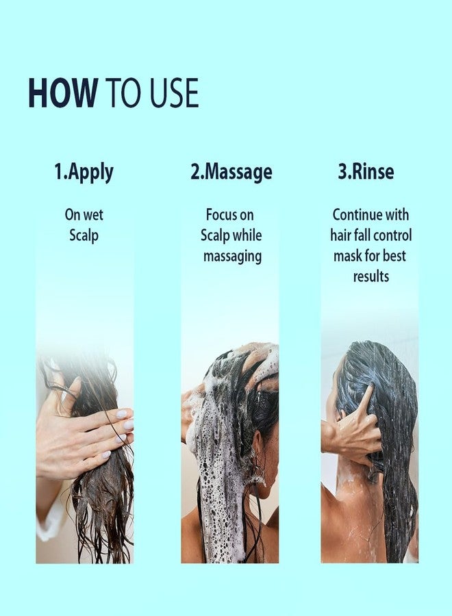 Dermistry Caffeine Collagen Wheat Protein Anti-Hair Fall Control Shampoo Strengthens Weak Roots Improves Thickness Density Reduces Breakage & Fall for Dry Frizzy Curly All Hair Types Men Women 200ml - Image 5