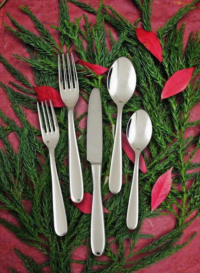 Fortessa Grand City 18/10 Stainless Steel Flatware Salad/Dessert Fork, Set of 12,Silver - Image 3