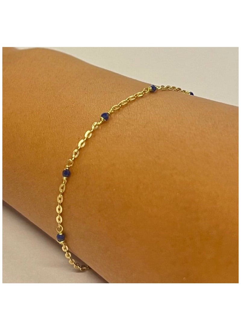 JEWELIVERY - JEWELIVERY 18Kt Gold Bracelet with Adjustable Length (15.5cm - 17.5cm) – Elegant and Stylish Design, Luxury Gold Jewelry for Everyday Wear and Special Occasions - Image 1