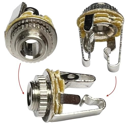 CESS 3.5mm Stereo Balanced TRS Socket Female Connector Panel Chassis Mount - 1/8" 3.5mm Stereo Socket, 5 Pack - Image 2