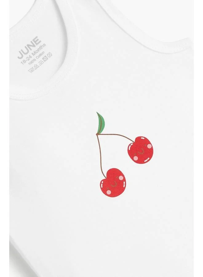 JUNE June Baby 5-Pack Smiling Fruits Printed Tank Bodysuit