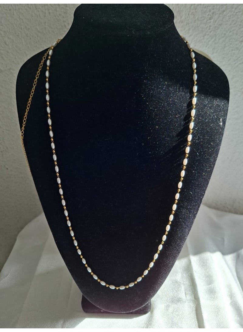 Long Real Pearl Necklace - Image 1