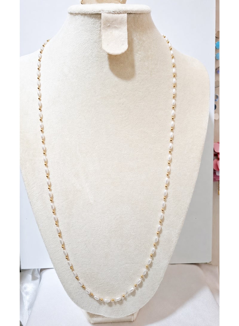 Long Real Pearl Necklace - Image 2