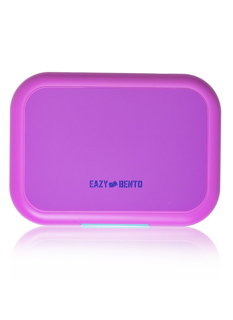 Eazy Kids - 4 Compartment Bento Lunch Box - Mat Pink - Image 1