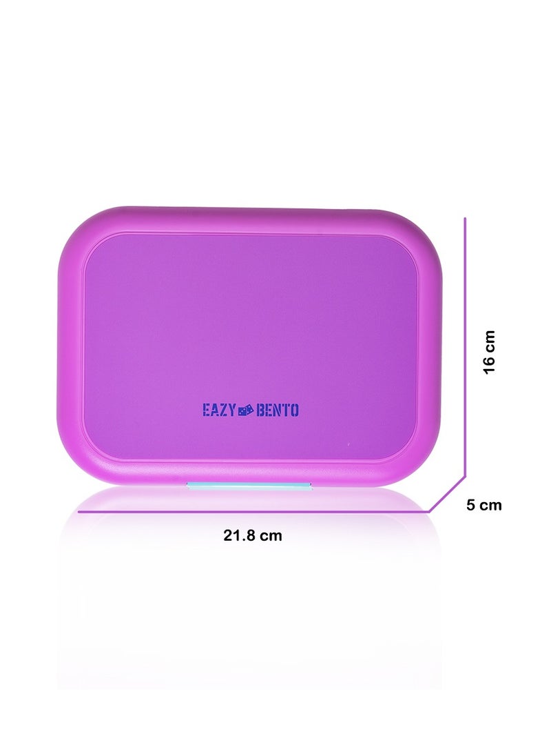 Eazy Kids - 4 Compartment Bento Lunch Box - Mat Pink - Image 1