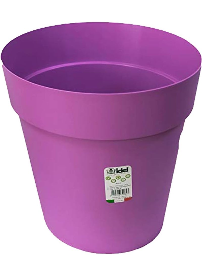 أيدل وعاء نبات دائري غير لامع من إيدل كلاسيك - أصيص زهور بلاستيكي خفيف الوزن للاستخدام الداخلي والخارجي - وعاء حديقة زخرفي للبلكونة والمنزل والمكتب - متوفر بأحجام 27 سم، 32 سم، 45 سم - Image 3