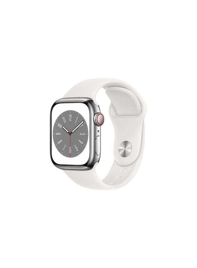 سمارت ساعة سمارت smart watch  لون سيلفر بطارية 180 ملي امبير مقاومة للماء تستقبل إشعارات من الرسائل القصيرة - Image 1