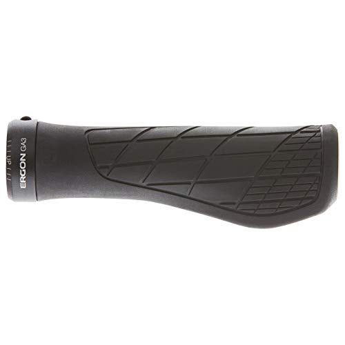 Ergon GA3 Ergonomic Lock-On MTB Grips – Winged Design for Mountain Bike Comfort and Wrist Support, Black, Small - Image 2