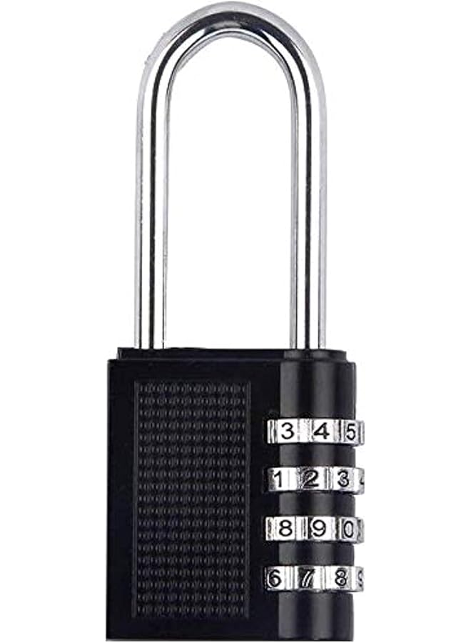 PROMASS Combination Lock, 4 Digit Combination Padlock Outdoor, School Lock, Gym Lock and Black Lock - Image 1