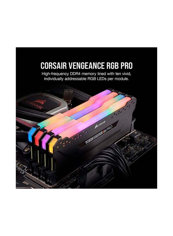 كورسير وحدة ذاكرة مضيئة DDR4 بسعة 3200 ميجا هرتز بتقنية XMP 2.0 مع إضاءة LED متعددة الألوان RGB مفعمة بالحماس طراز C16 أسود - Image 2