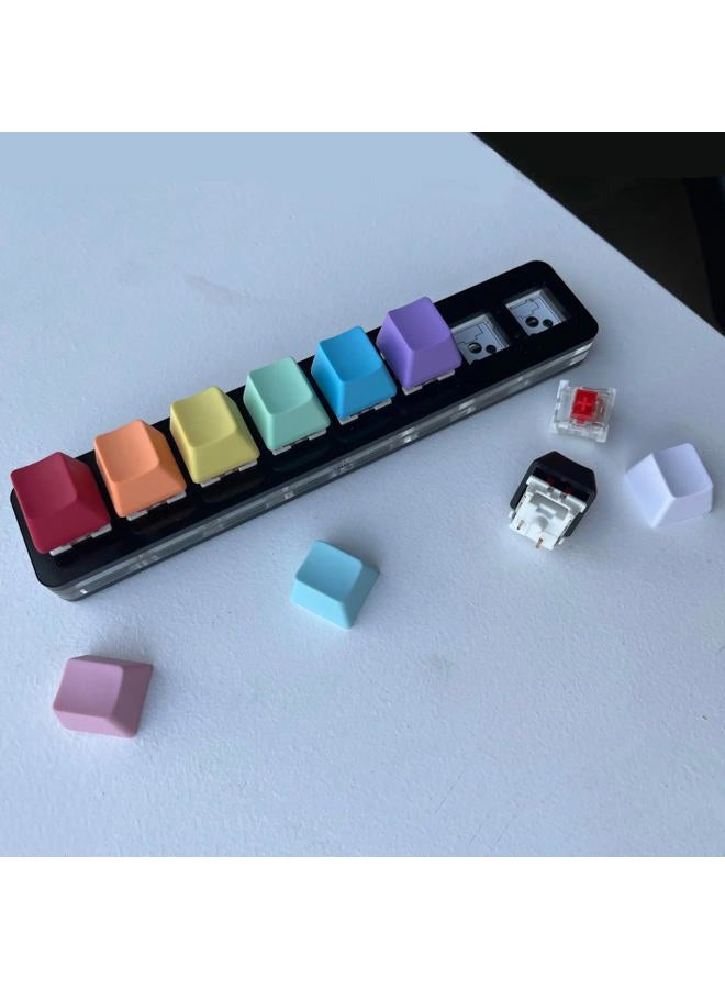 Elacgap OEM Profile Blank Keycaps PBT Rainbow Mixed Colors 1U R4 Keycap for MX switches Mechanical Keyboard (Mixed Colors, 100pcs) - Image 3