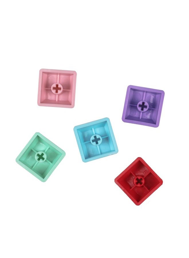 Elacgap OEM Profile Blank Keycaps PBT Rainbow Mixed Colors 1U R4 Keycap for MX switches Mechanical Keyboard (Mixed Colors, 100pcs) - Image 4
