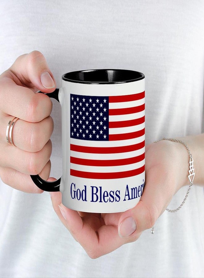 cafe press CafePress God Bless America Mug 11 oz (325 ml) Ceramic Coffee Mug - Image 5