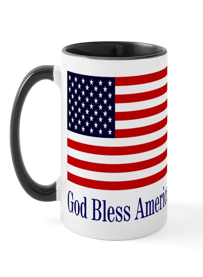 cafe press CafePress God Bless America Mug 11 oz (325 ml) Ceramic Coffee Mug - Image 1