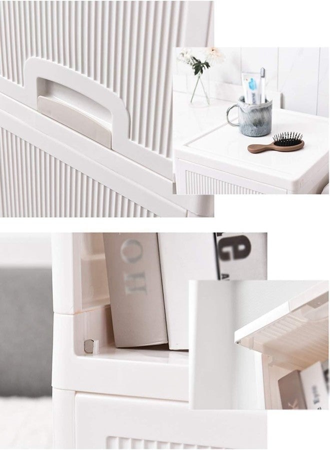 YASONIC 𝟭 𝗧𝗶𝗲𝗿 Foldable Plastic Rack for Storage/Kitchen Cupboard/Versatile and Sturdy Wardrobe for Clothes/Multipurpose Storage Organizer/Closet for Bedroom/Living Room/Laundry Room (Off White) - Image 4