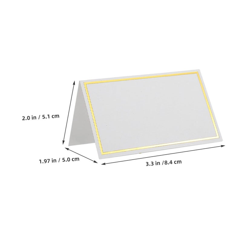Gold Foil Place Cards For Wedding Table Setting 120 Pcs Straight Corner Frame - Image 3