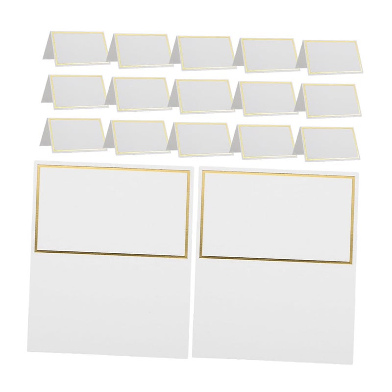 Gold Foil Place Cards For Wedding Table Setting 120 Pcs Straight Corner Frame - Image 2
