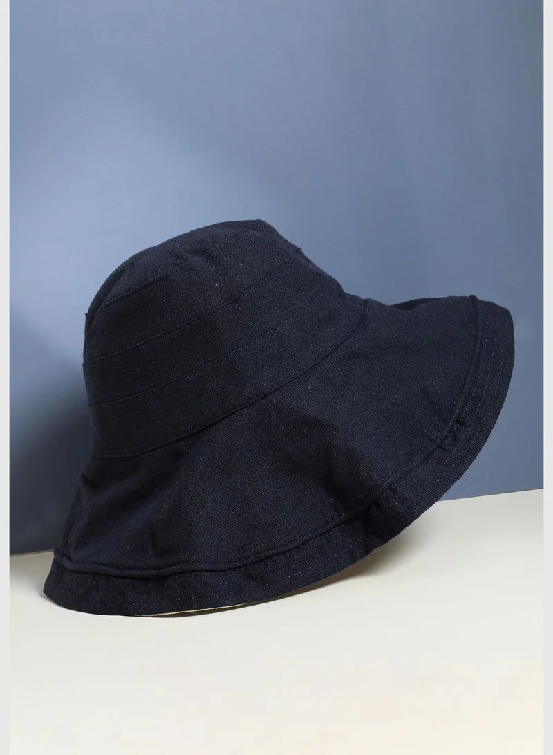 French Accent Casual Solid Polyester Bucket Hat For Men