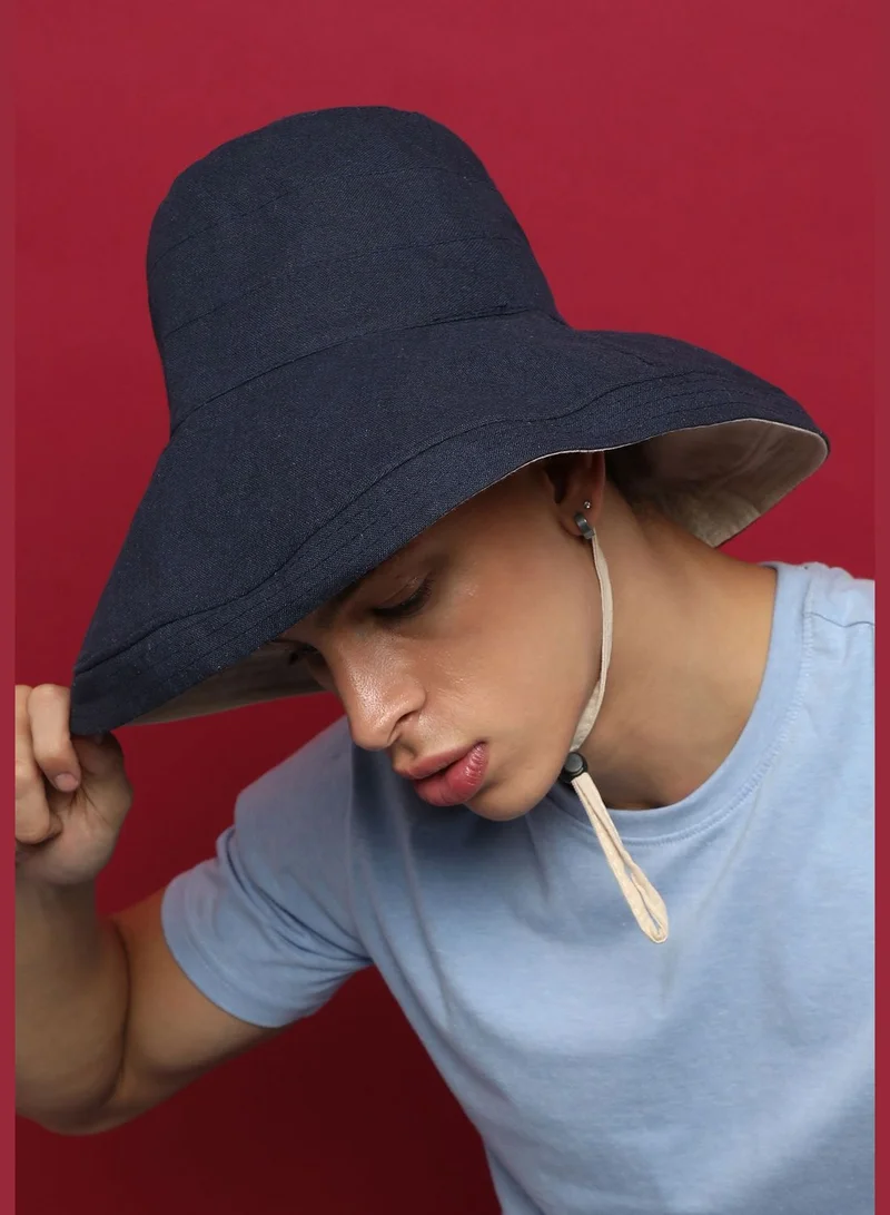 French Accent Casual Solid Polyester Bucket Hat For Men