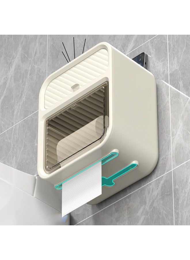 Noon East Tissue Box Cover Premium Hotel Series Clear PP Wall Mounted Facial Tissues Dispenser, Horizontal & Vertical for Bathroom, 17.5 x 12 x 22 cm, Milk White - Image 5