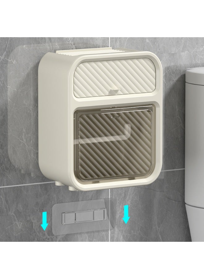 Noon East Tissue Box Cover Premium Hotel Series Clear PP Wall Mounted Facial Tissues Dispenser, Horizontal & Vertical for Bathroom, 17.5 x 12 x 22 cm, Milk White - Image 4