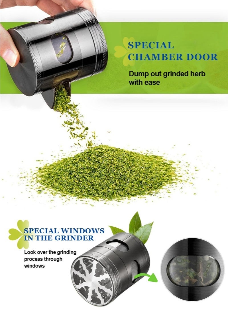 Arabest 4 Layer Spice Grinder, 2.7 Inch Heavy-Duty Aluminum Spice Crusher With Magnetic Lid - Image 4