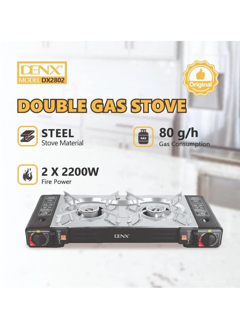 Denx Double Gas Stove With 2200 Watts Per Burner - The Perfect Choice For Fast And Efficient Cooking - Image 3