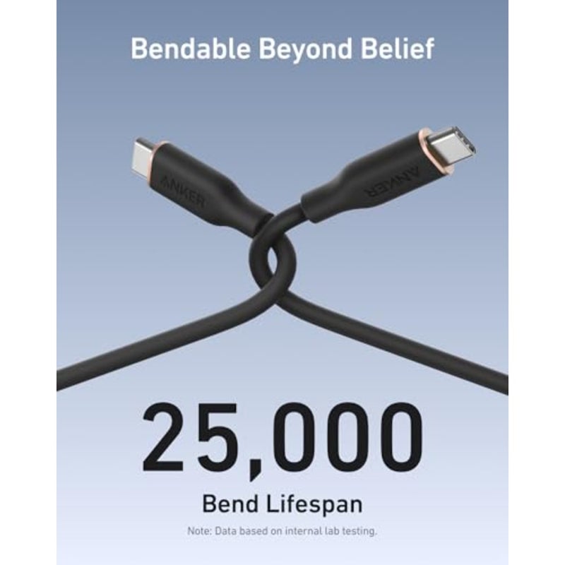 USB C Cable, 240W Type C Flow Cord, Fast Charging for iPhone17/ 16 Series, MacBook Pro 2020, Samsung Galaxy, and More USB 2.0, 6Feet - Image 5