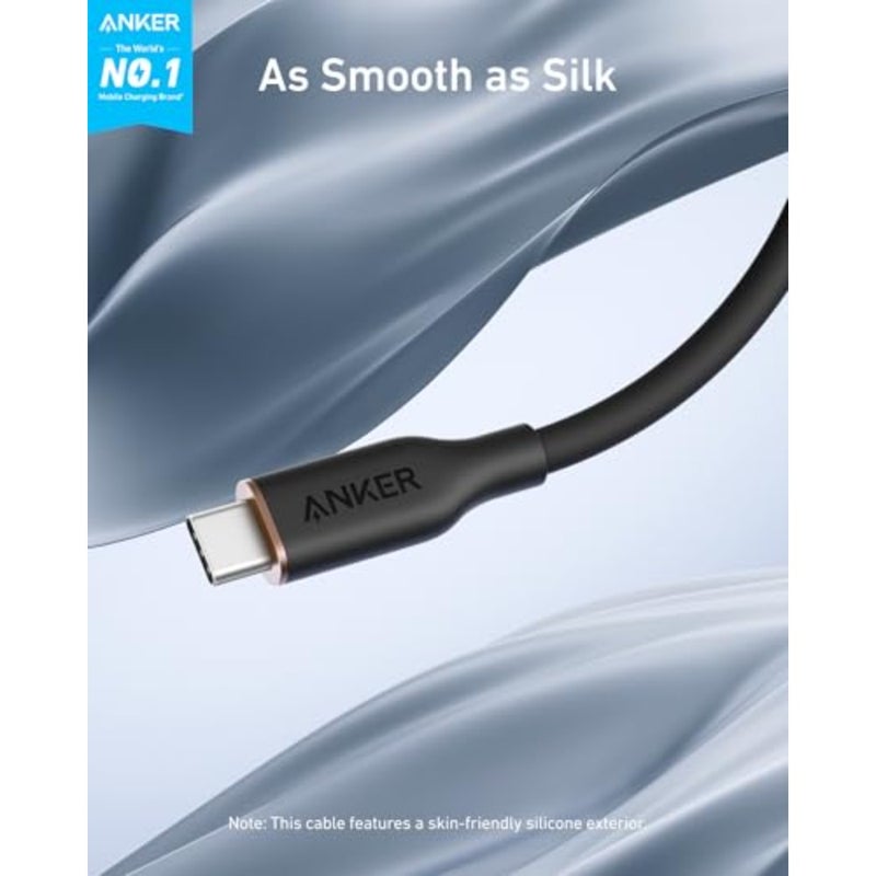 USB C Cable, 240W Type C Flow Cord, Fast Charging for iPhone17/ 16 Series, MacBook Pro 2020, Samsung Galaxy, and More USB 2.0, 6Feet - Image 2